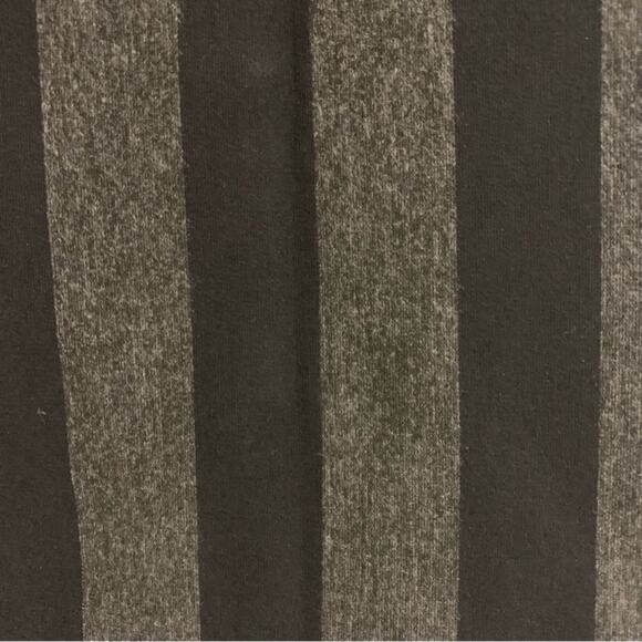 Anthropologie Maeve Black Charcoal Wide Stripe Fitted Short Sleeve Mini Dress - Picture 2 of 12